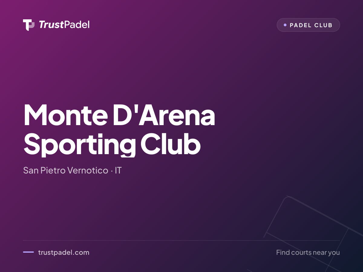 Monte D'Arena Sporting Club padel club