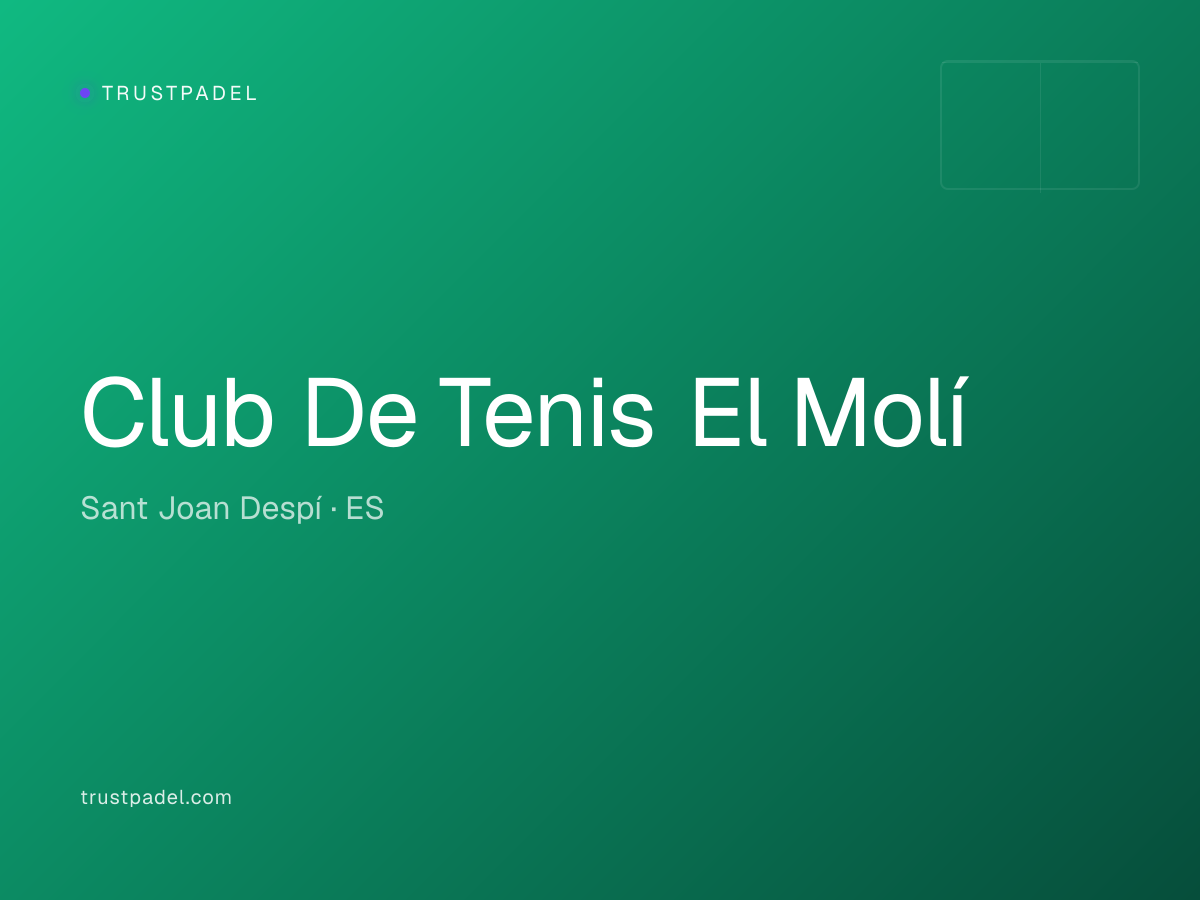 Club De Tenis El Molí padel club