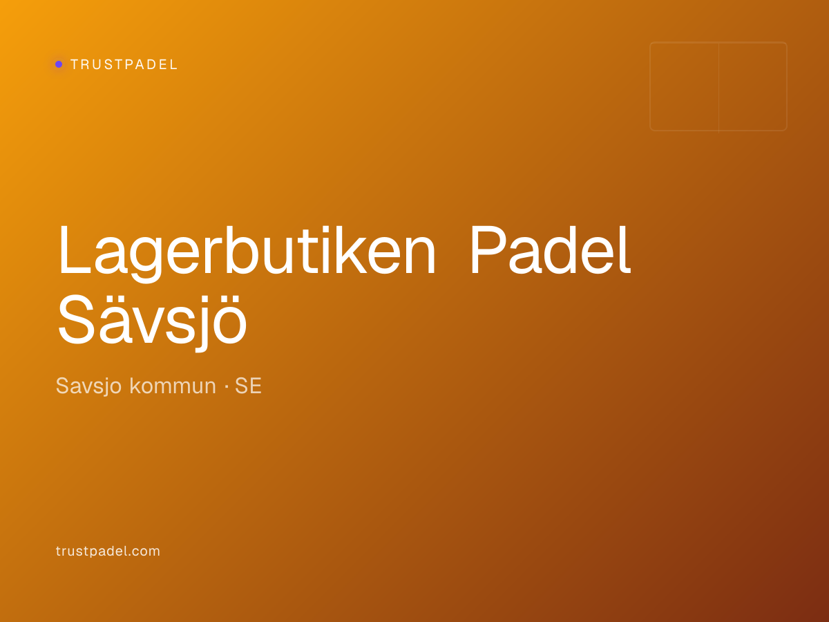Lagerbutiken Padel Sävsjö padel club
