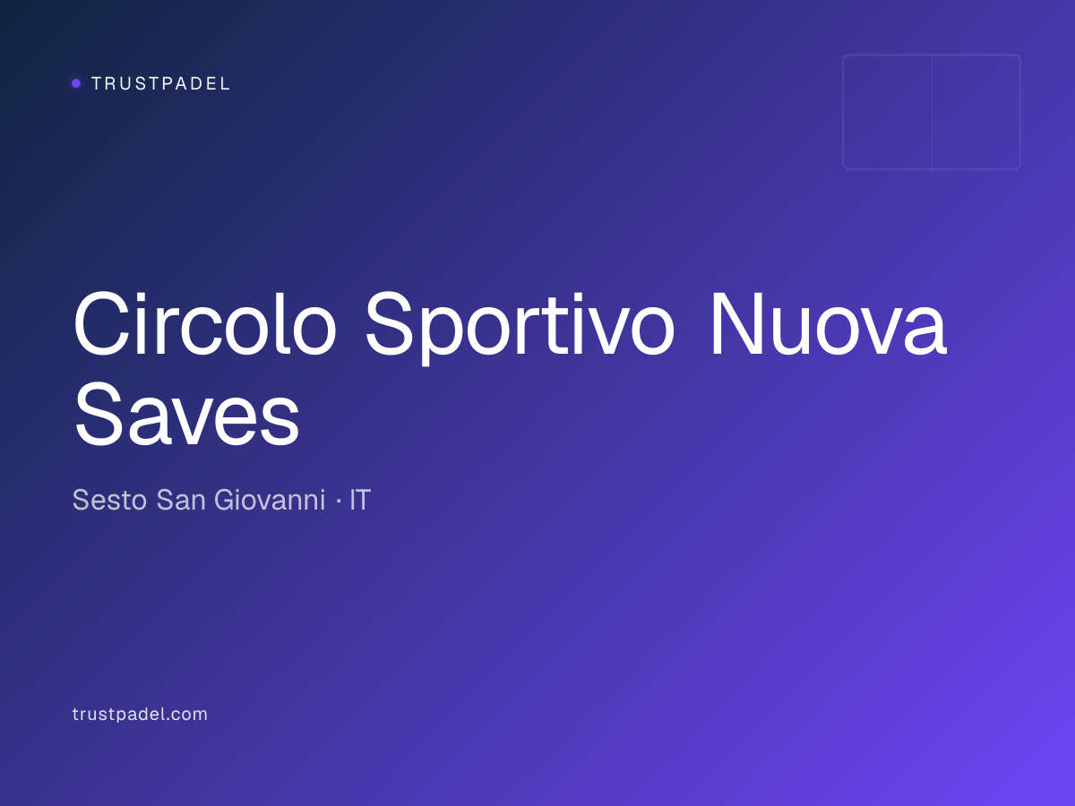 Circolo Sportivo Nuova Saves padel club
