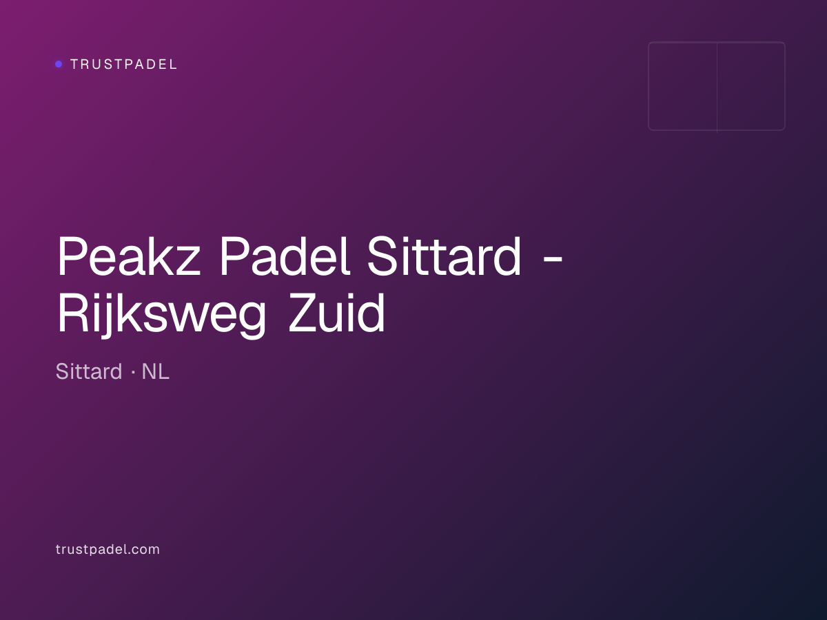 Peakz Padel Sittard - Rijksweg Zuid padel club