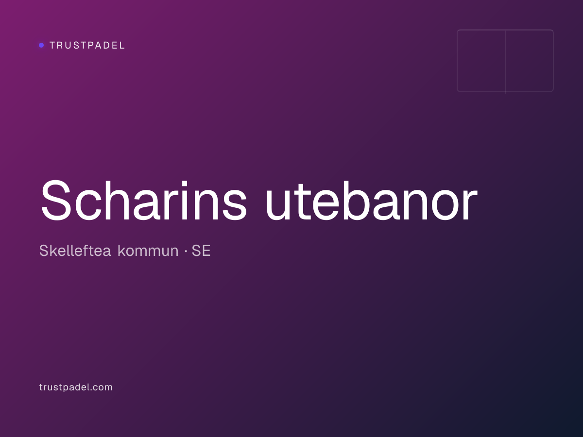 Scharins utebanor padel club