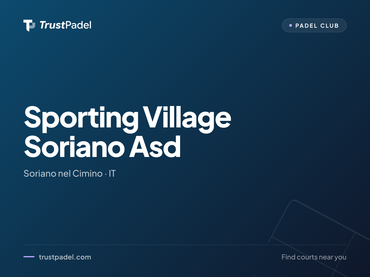 Sporting Village Soriano Asd padel club