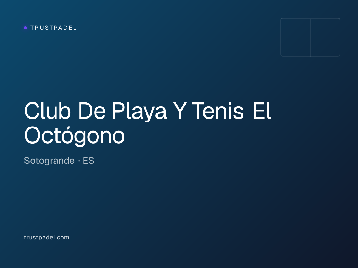 Club De Playa Y Tenis El Octógono padel club