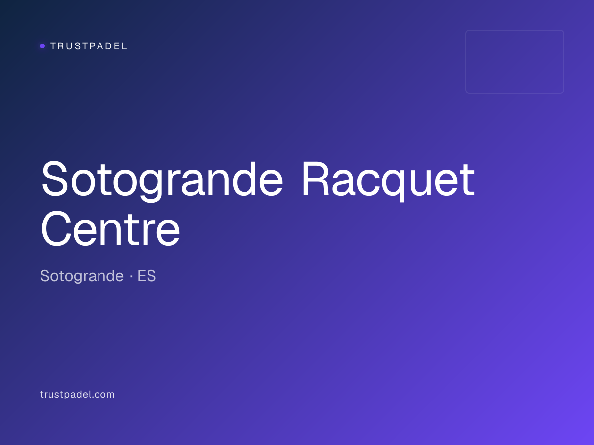 Sotogrande Racquet Centre padel club