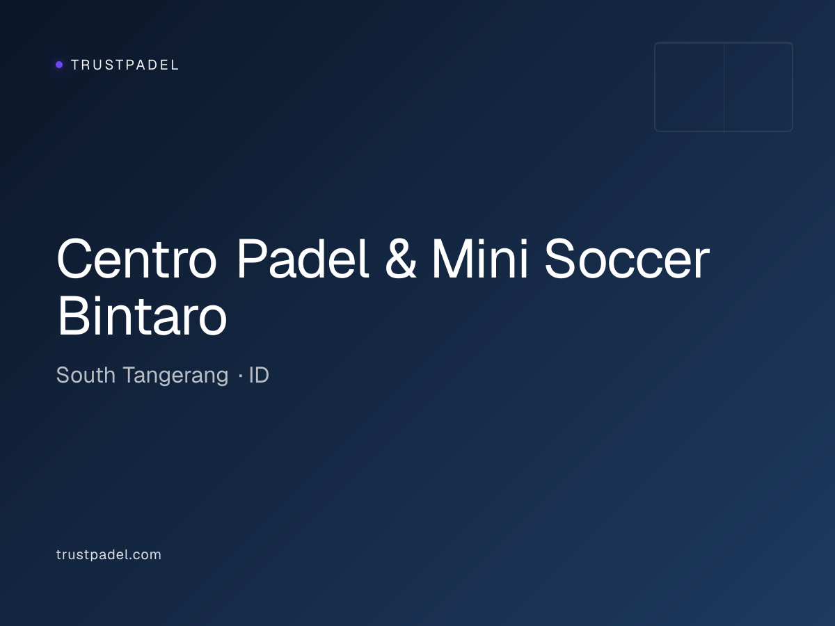 Centro Padel & Mini Soccer Bintaro padel club