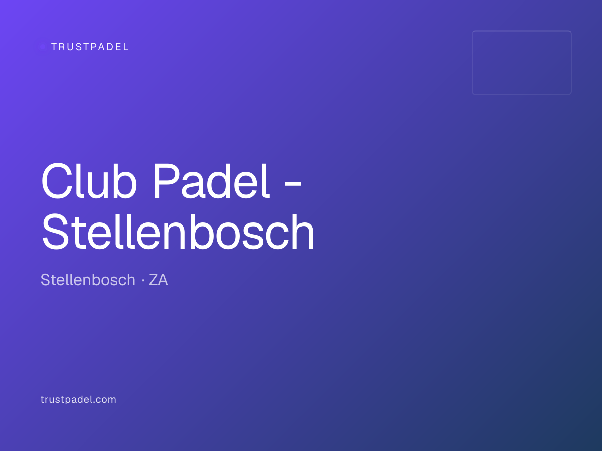 Club Padel - Stellenbosch padel club
