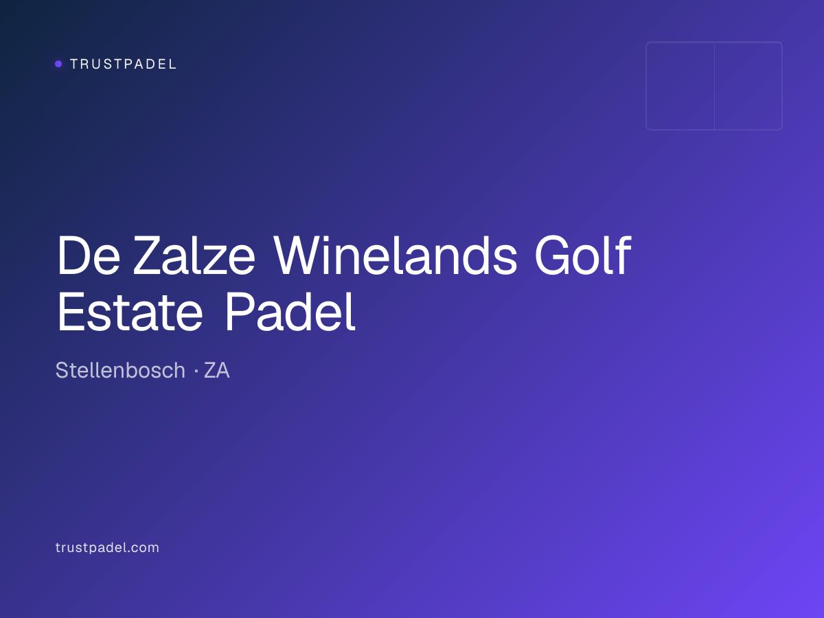 De Zalze Winelands Golf Estate Padel padel club