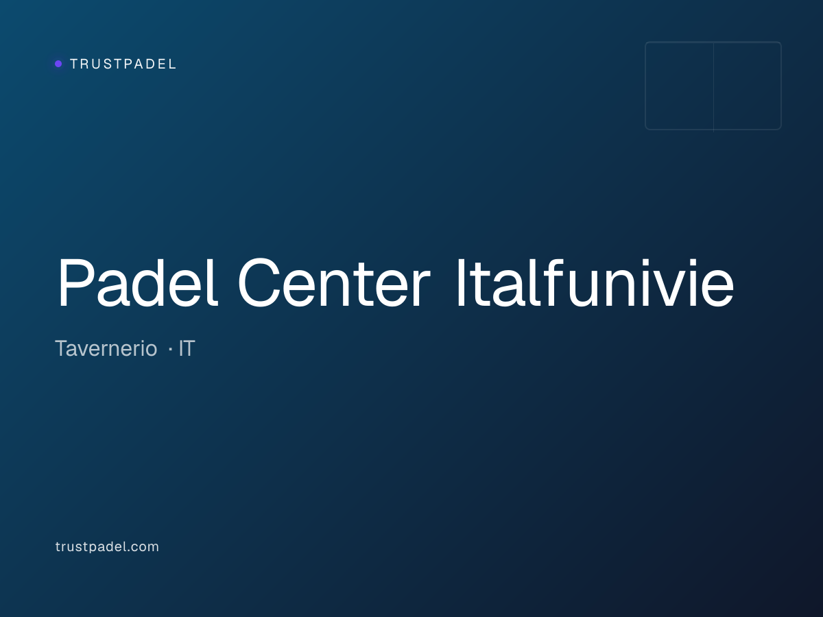 Padel Center Italfunivie padel club