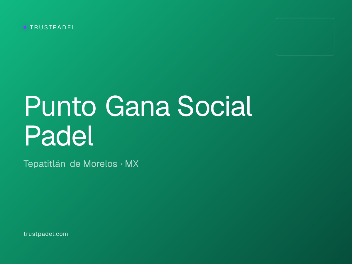 Punto Gana Social Padel padel club