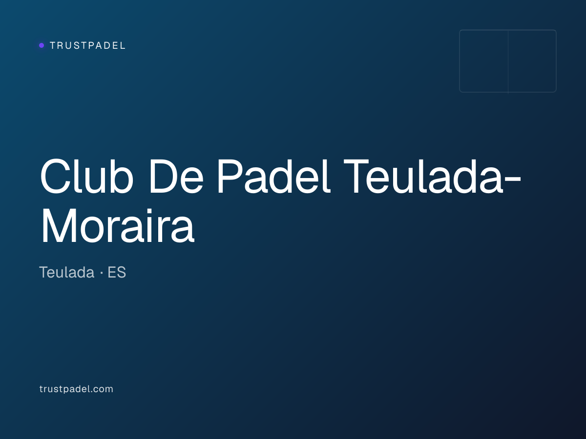 Club De Padel Teulada-Moraira padel club