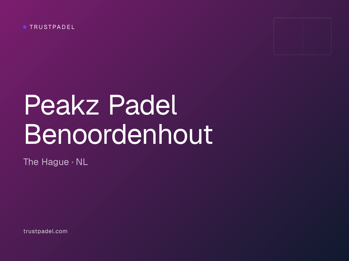 Peakz Padel Benoordenhout padel club