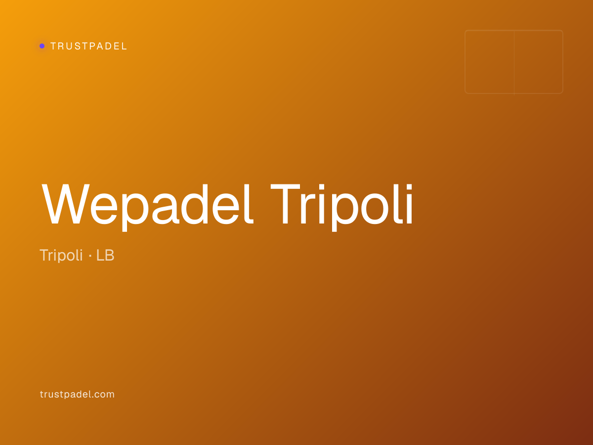 Wepadel Tripoli padel club