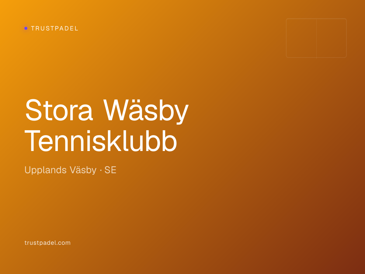 Stora Wäsby Tennisklubb padel club