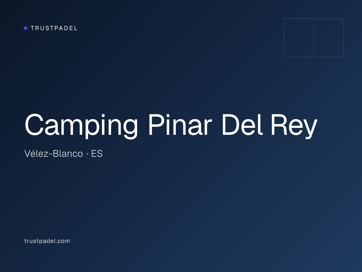 Camping Pinar Del Rey padel club