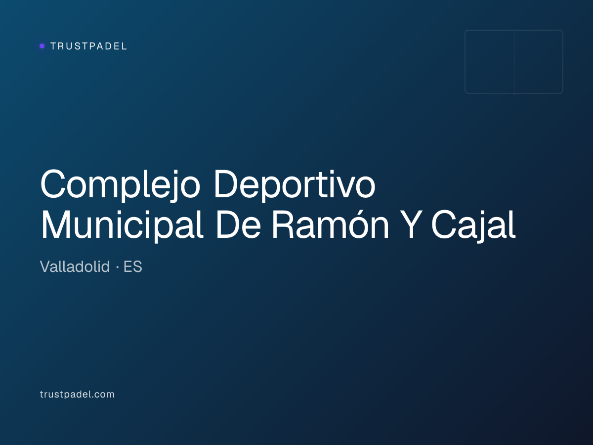 Complejo Deportivo Municipal De Ramón Y Cajal padel club