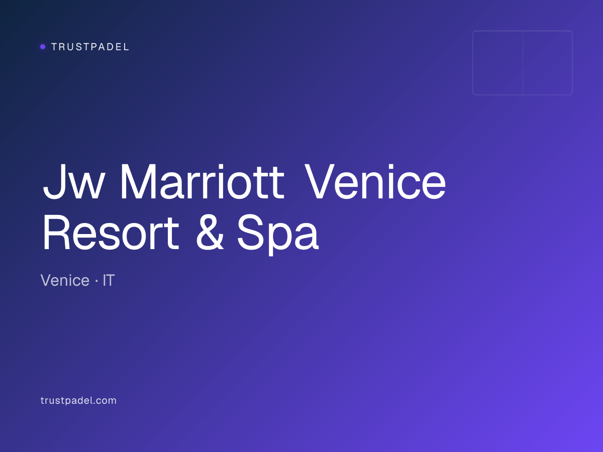 Jw Marriott Venice Resort & Spa padel club