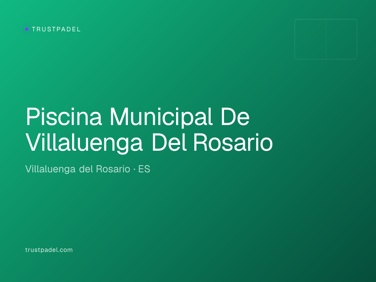 Piscina Municipal De Villaluenga Del Rosario padel club