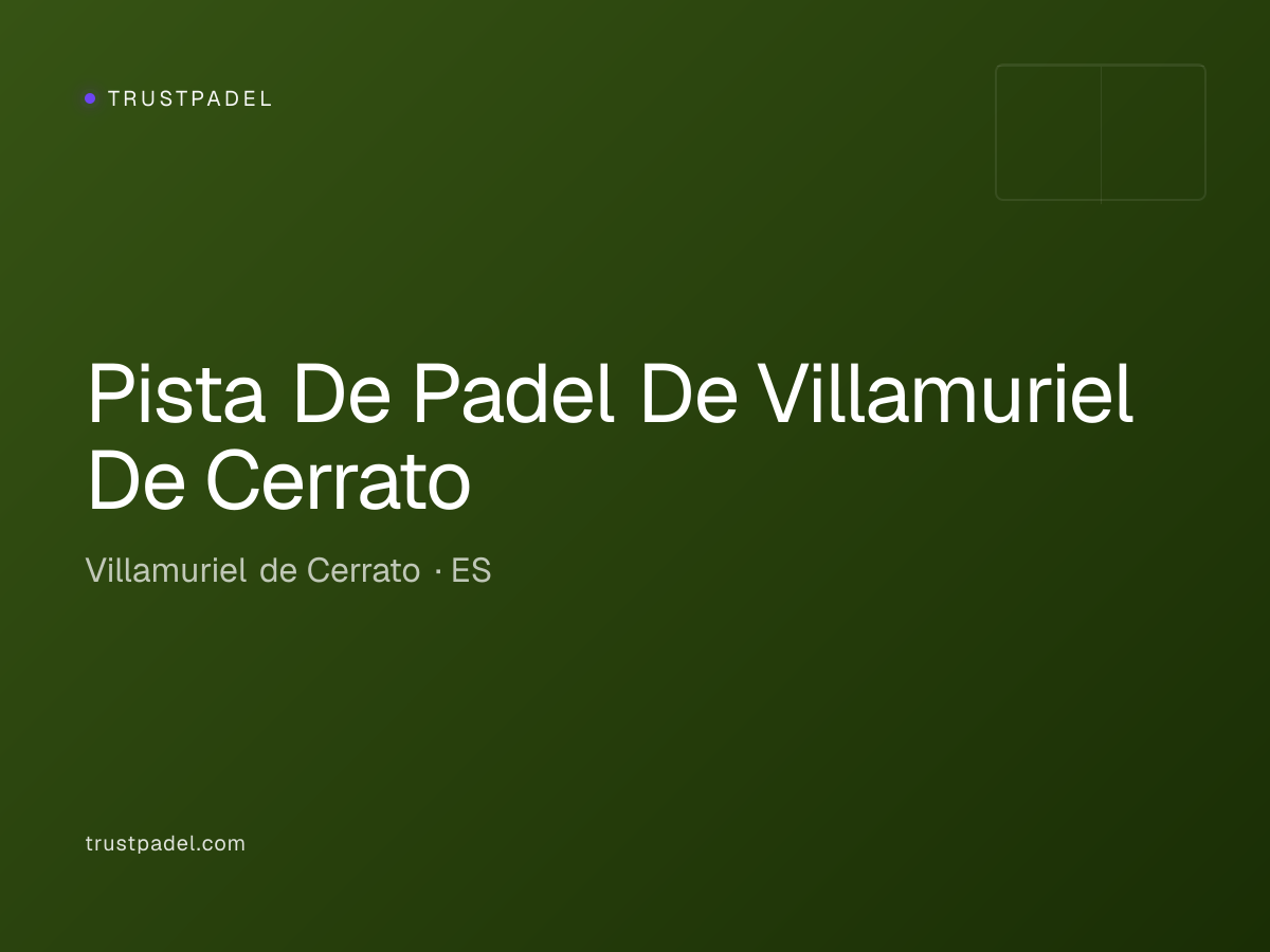 Pista De Padel De Villamuriel De Cerrato padel club