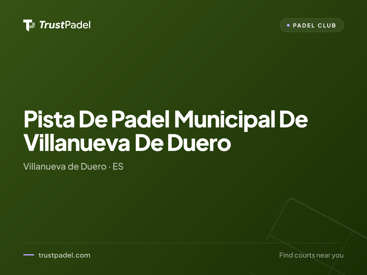 Pista De Padel Municipal De Villanueva De Duero padel club