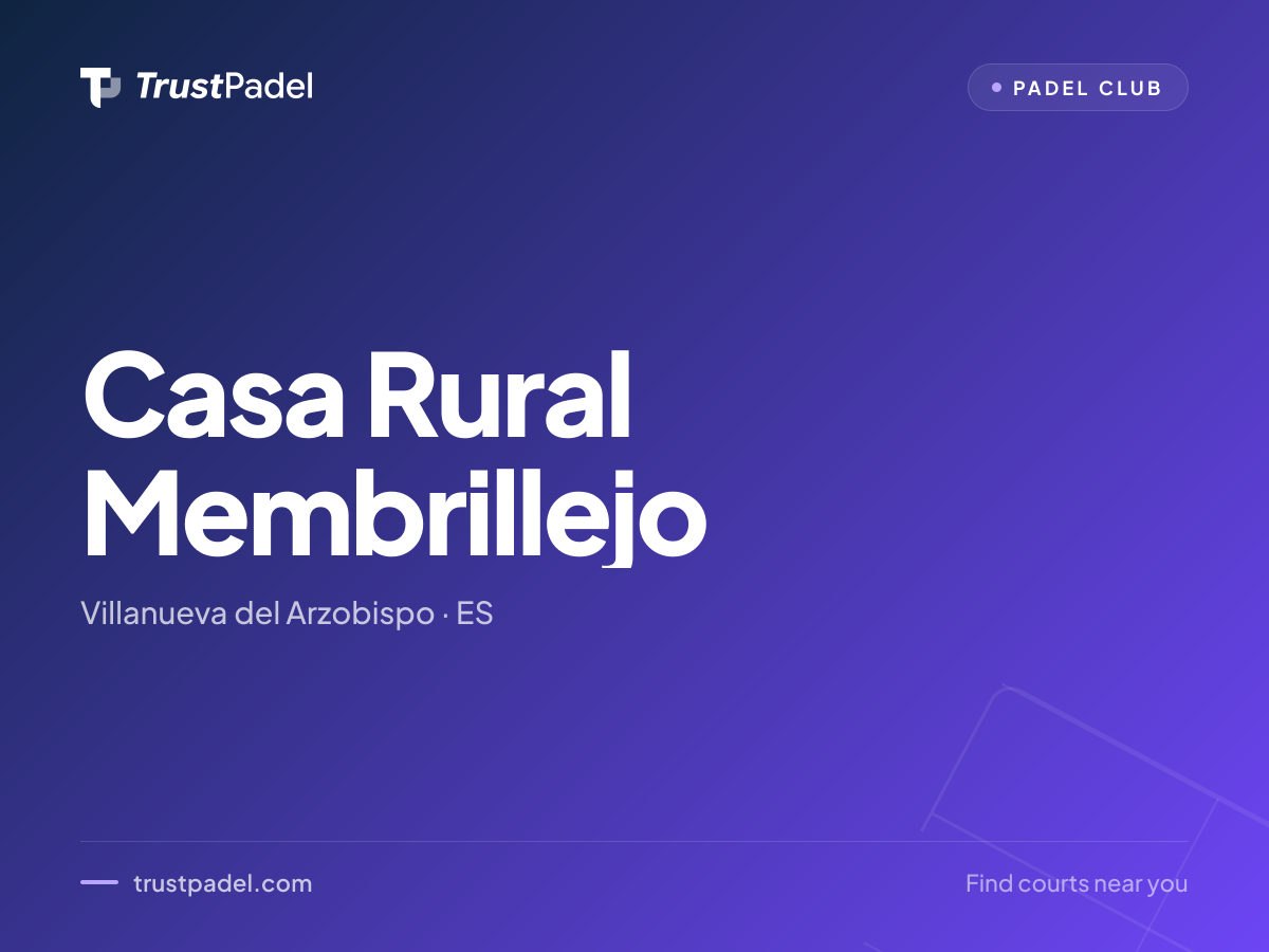 Casa Rural Membrillejo padel club