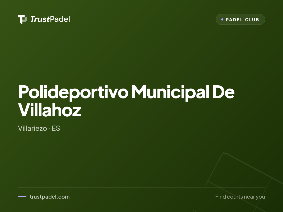 Polideportivo Municipal De Villahoz padel club