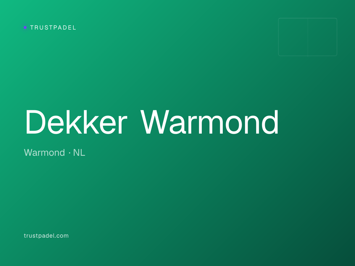 Dekker Warmond padel club