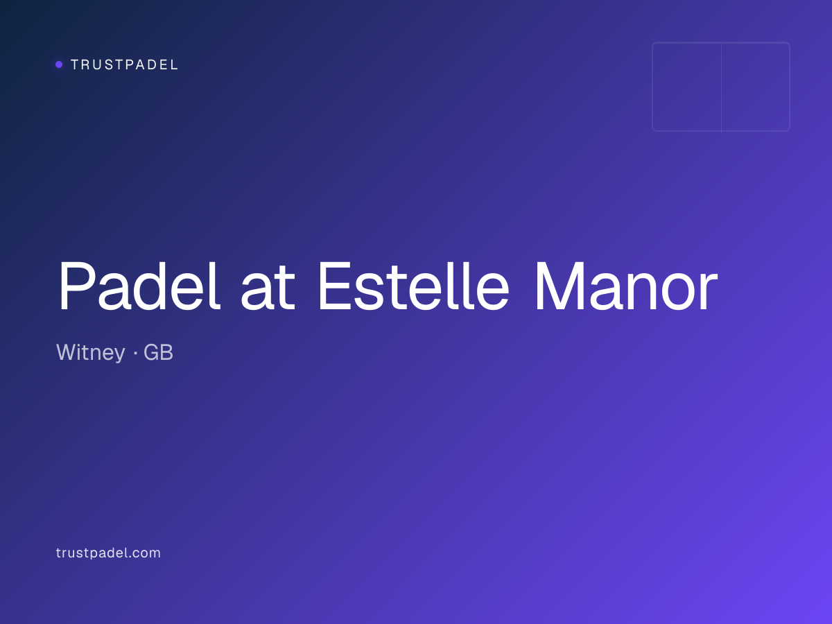 Padel at Estelle Manor padel club