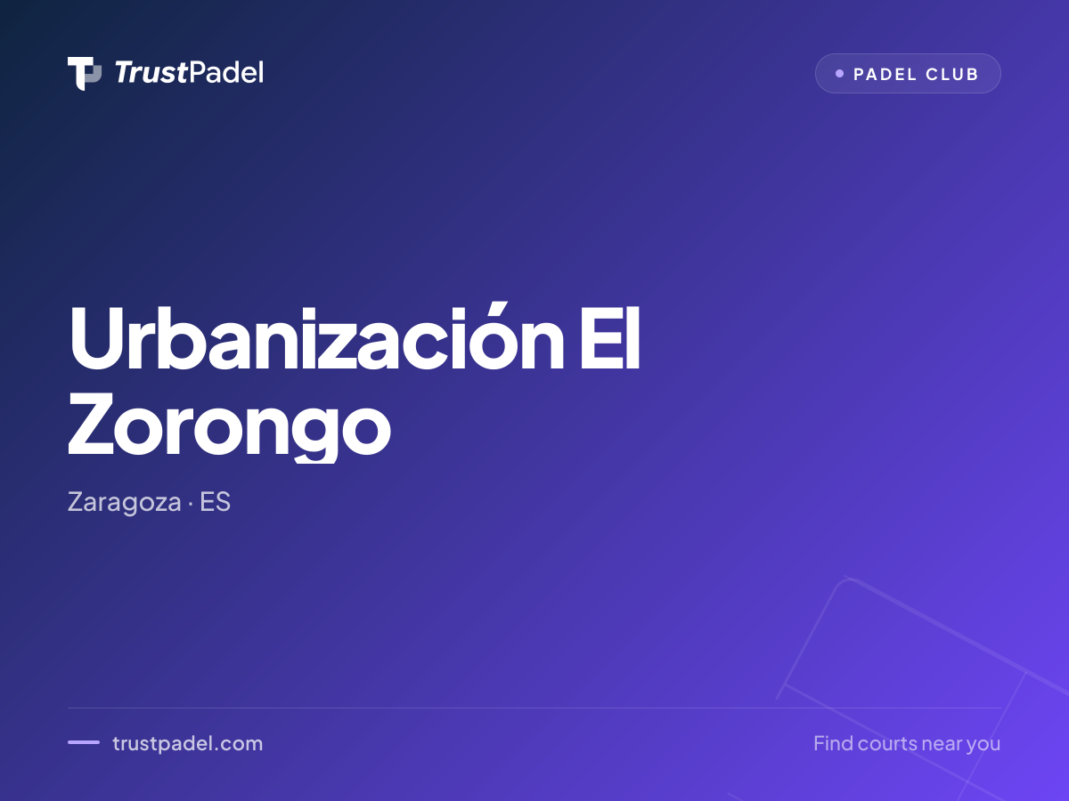 Urbanización El Zorongo padel club