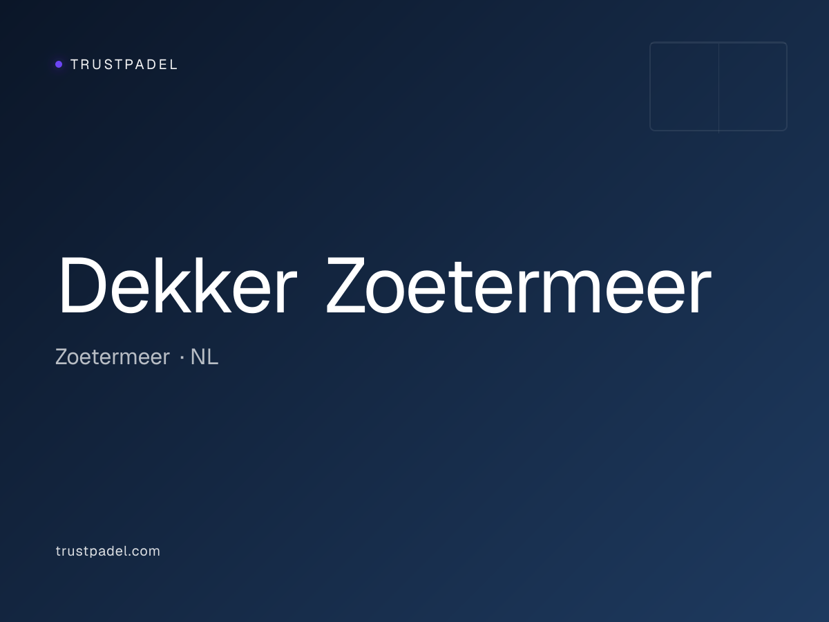 Dekker Zoetermeer padel club