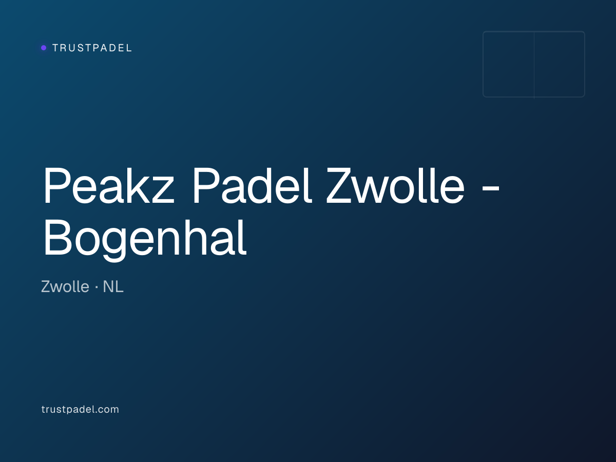 Peakz Padel Zwolle - Bogenhal padel club